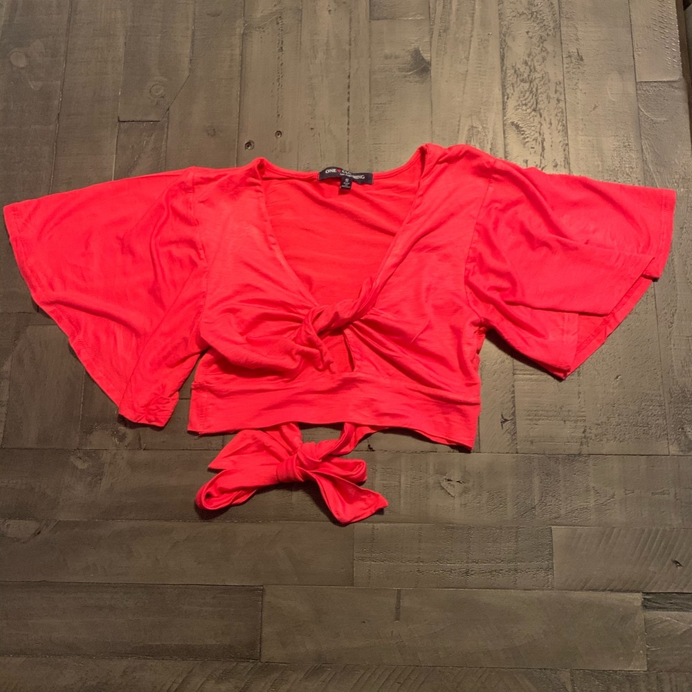 Twist front crop top